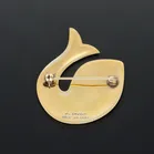 Vintage Vermeil Sterling Silver and Guilloche Enamel Fish Brooch
