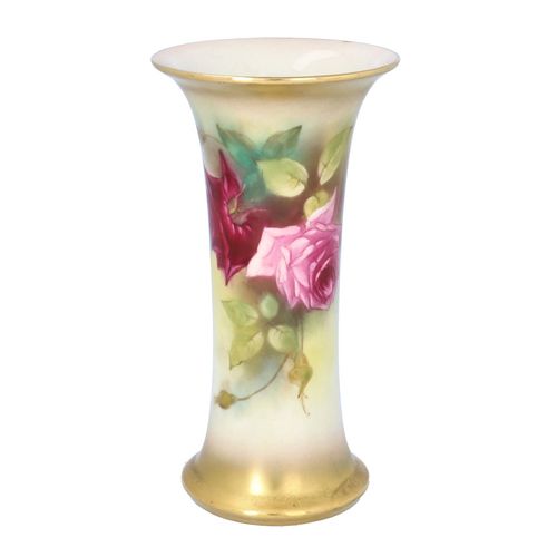 Worcester Rose Trumpet Vase image-1