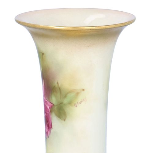 Worcester Rose Trumpet Vase image-2