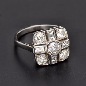 Platinum Art Deco Diamond Ring