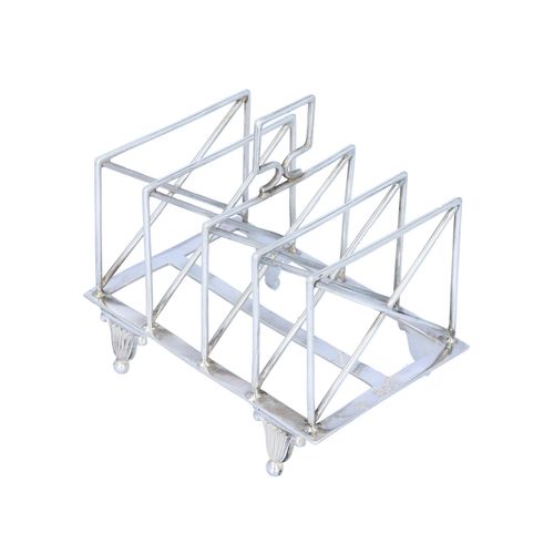 Early 20th Century Solid Silver Toast Rack image-2