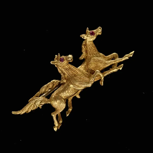 18ct Horse Brooch