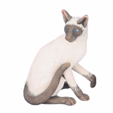 Dillon Rudge Siamese Cat Raku-Fired Studio Pottery Sculpture