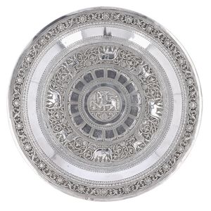 Early 20th Century Silver Ceylonese Temple Tray