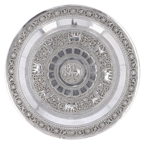 Early 20th Century Silver Ceylonese Temple Tray image-1