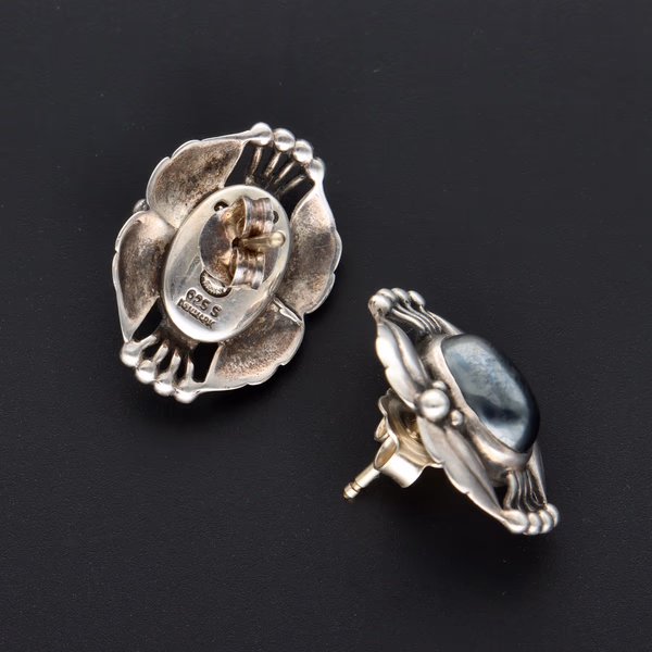 Limited Edition Vintage Sterling Silver and Hematite Earrings of the Year