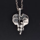 Limited Edition Vintage Danish Sterling Silver "Grape" Design Pendant Necklace