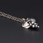 Limited Edition Vintage Danish Sterling Silver "Grape" Design Pendant Necklace