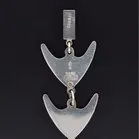 Rare Modernist Danish Sterling Silver and Black Enamel Angel Fish Bracelet