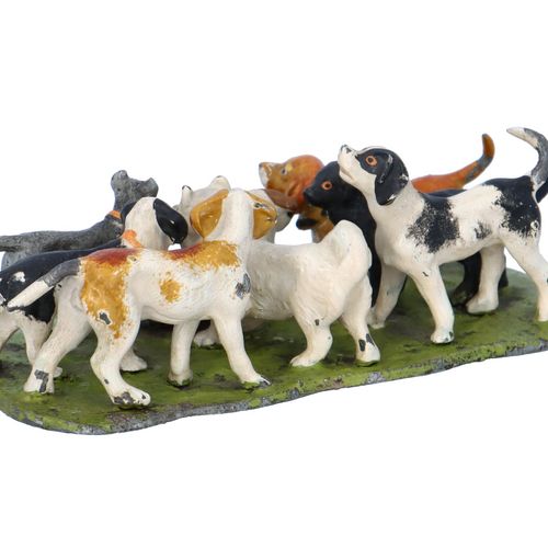 Cold Painted Spelter Group of Dogs image-5