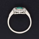 Platinum Emerald & Diamond Ring
