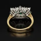 Diamond and Emerald Cluster Ring