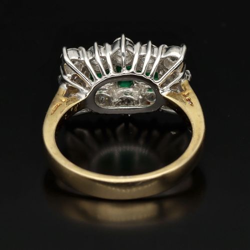 Diamond and Emerald Cluster Ring image-4