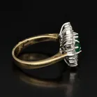 Diamond and Emerald Cluster Ring