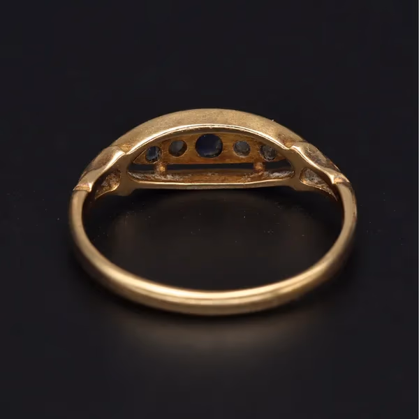 Antique 18ct Sapphire Diamond Ring