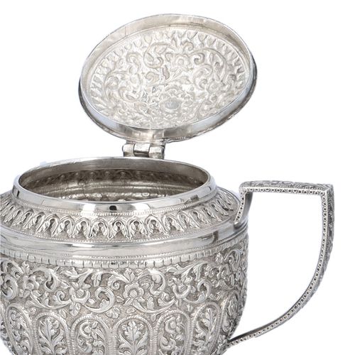 19th Century Indian Silver Three Piece Tea Set image-6