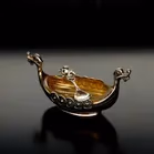 Norwegian Vermeil Silver Longship Salt Cellar
