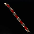 David Andersen Silver Gilt Enamel Bracelet