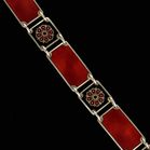 David Andersen Silver Gilt Enamel Bracelet