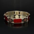 David Andersen Silver Gilt Enamel Bracelet