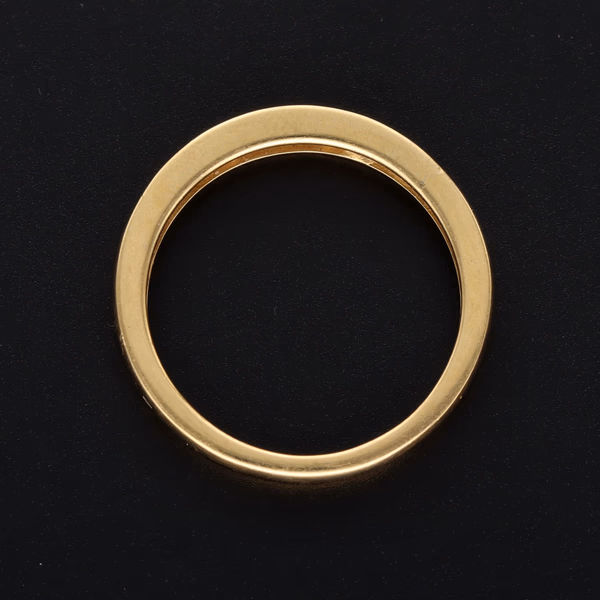 18ct Yellow Gold Round Diamond Half Eternity Ring