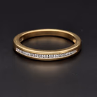 18ct Yellow Gold Round Diamond Half Eternity Ring