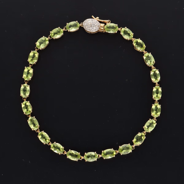 9ct Yellow Gold Peridot Bracelet