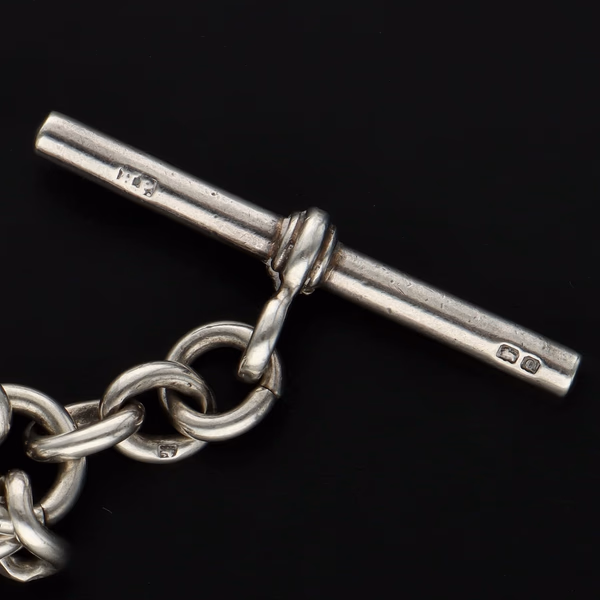 Silver Albert Chain and Fob