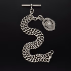 Silver Albert Chain and Fob