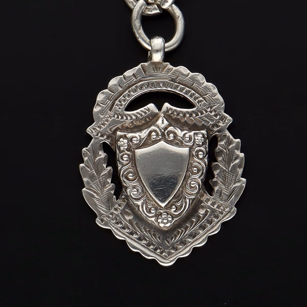 Silver Albert Chain and Fob