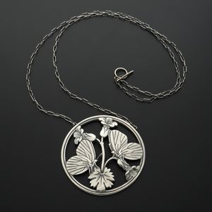 Sterling Silver Moonlight Blossom Design Pendant