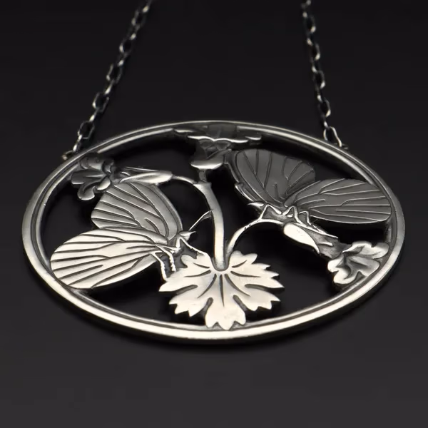 Georg Jensen Sterling Silver Moonlight Blossom Design Pendant