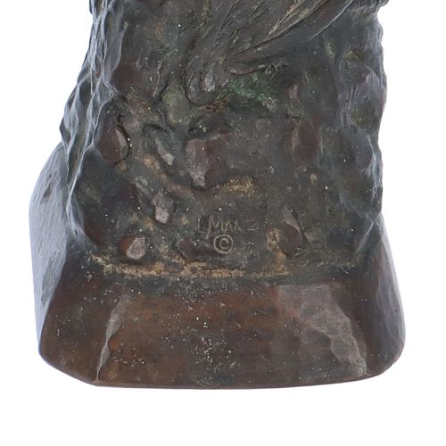Signed Bronze Eagle by Gustav Manz. image-5