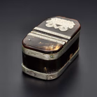 Horn and White Metal Snuff Box