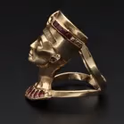 Retro 14ct Gold Ruby Diamond Cleopatra Ring