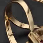 Retro 14ct Gold Ruby Diamond Cleopatra Ring