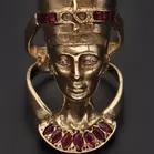 Retro 14ct Gold Ruby Diamond Cleopatra Ring