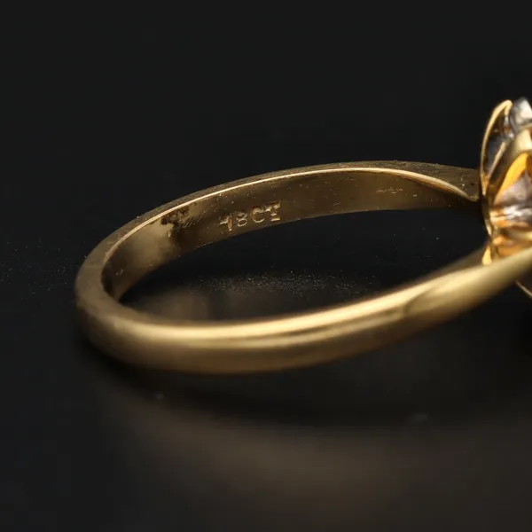 18ct Gold Ruby Diamond Vintage Ring