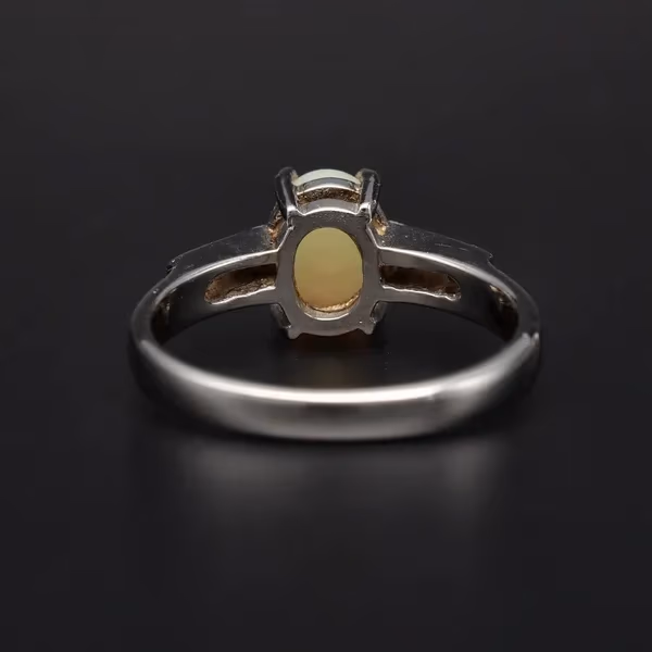 Gold Opal Diamond Ring