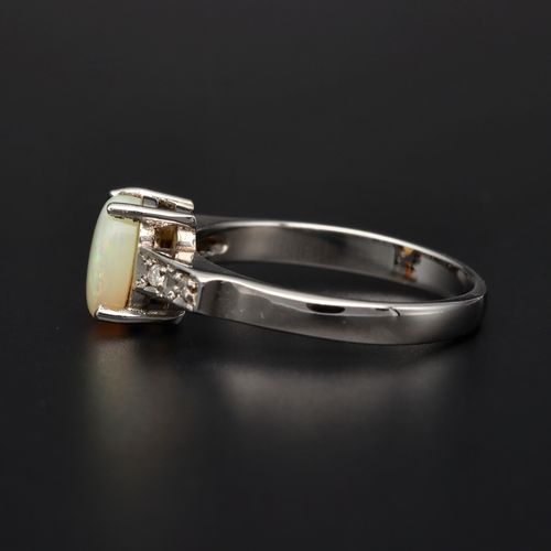 Gold Opal Diamond Ring image-3