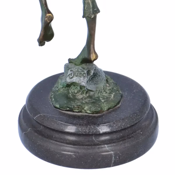 Vintage Goblin Signed Bronze Statue