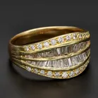 18ct Yellow Gold Diamond Baguette Ring