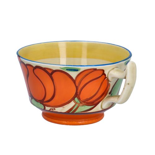 Clarice Cliff Orange Lily Athens Cup and Saucer image-3