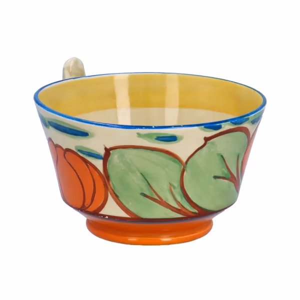 Clarice Cliff Orange Lily Athens Cup and Saucer