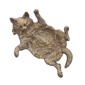 Geschutzt Bronze Cat Pin Dish