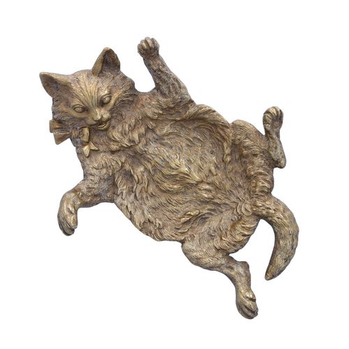 Geschutzt Bronze Cat Pin Dish image-1
