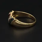 18ct Gold Diamond Ruby Sapphire Ring