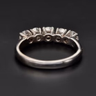 14ct White Gold 1.00ct Brilliant-Cut Diamond 5-Stone Ring