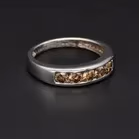 9ct White Gold Cinnamon Ring