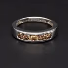 9ct White Gold Cinnamon Ring